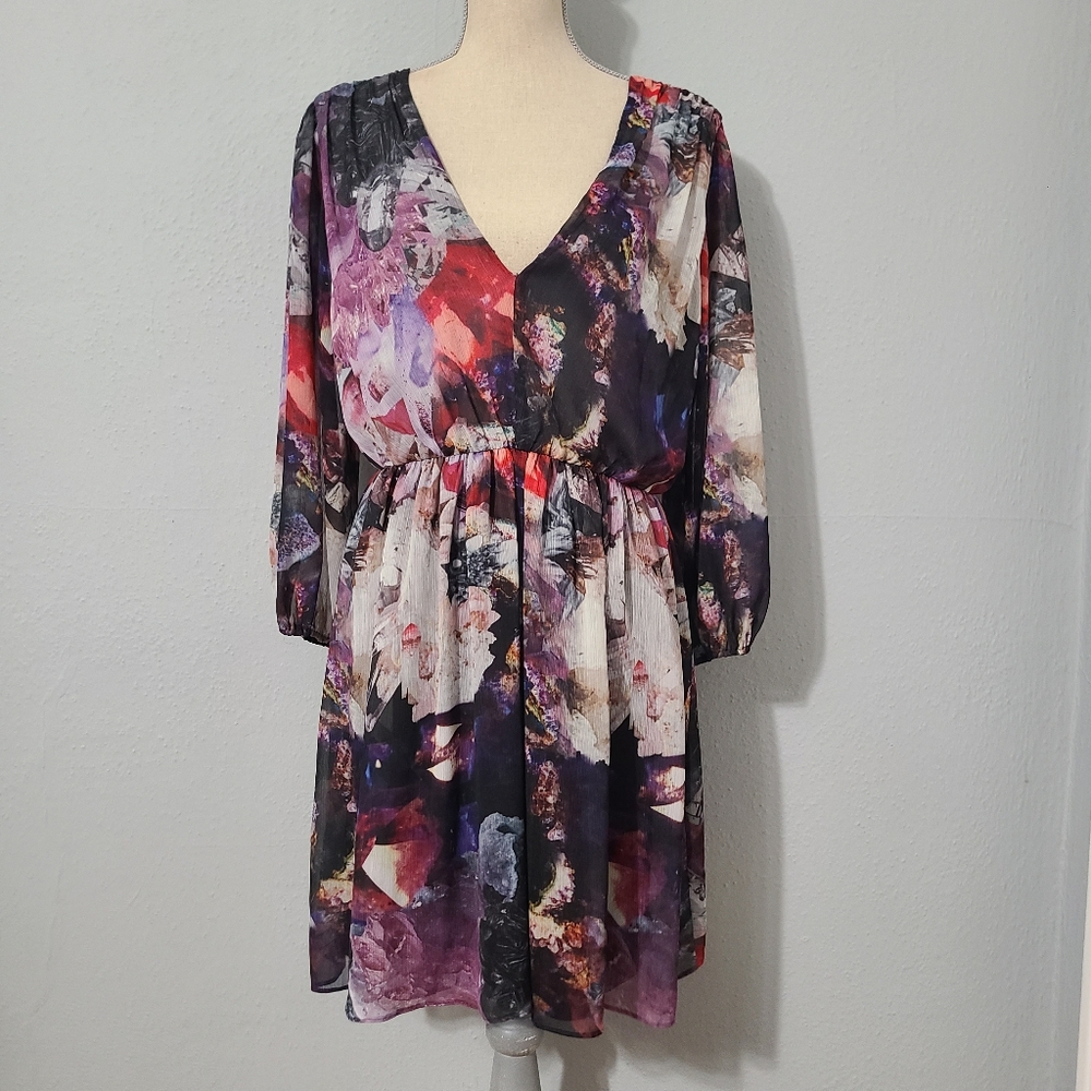 Alice‎ + Olivia Watercolor Flowy Dress Size Medium